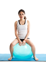 Image showing Asian woman exercise