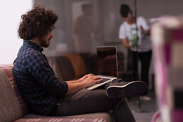 Image showing man working with laptop