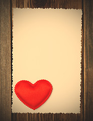 Image showing photo paper background with hearts