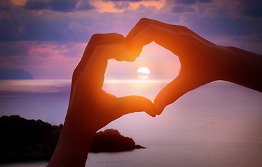 Image showing love on the beach