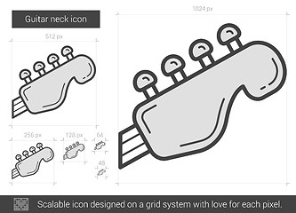 Image showing Guitar neck line icon.