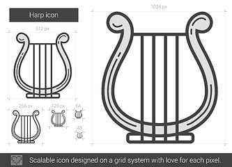 Image showing Harp line icon.