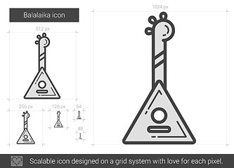 Image showing Balalaika line icon.