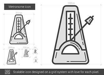 Image showing Metronome line icon.