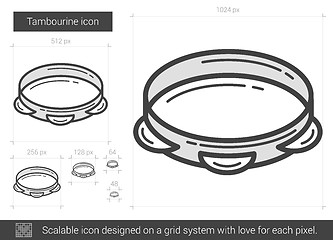 Image showing Tambourine line icon.