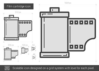 Image showing Film cartridge line icon.