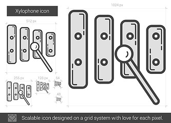 Image showing Xylophone line icon.