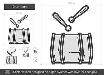 Image showing Drum line icon.