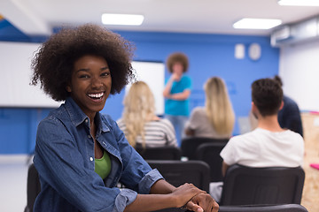 Image showing Portrait informal African American business woman