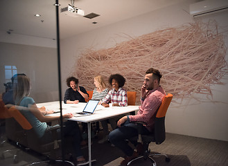 Image showing Multiethnic startup business team on meeting