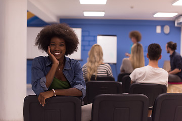 Image showing Portrait informal African American business woman