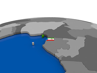 Image showing Equatorial Guinea on 3D globe