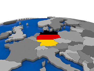 Image showing Germany on 3D globe