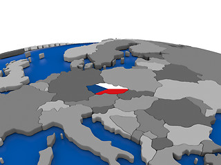 Image showing Czech republic on 3D globe
