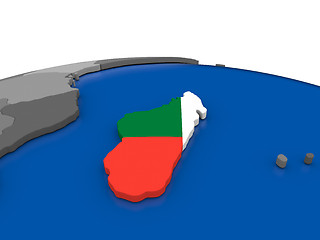 Image showing Madagascar on 3D globe