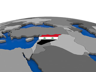 Image showing Syria on 3D globe