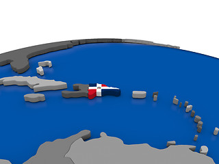Image showing Dominican Republic on 3D globe