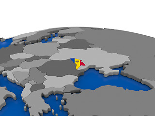 Image showing Moldova on 3D globe