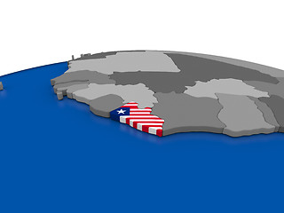 Image showing Liberia on 3D globe