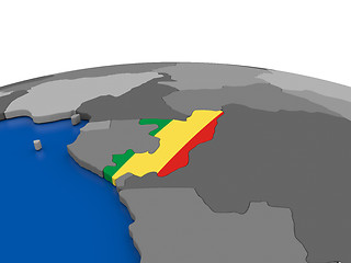 Image showing Congo on 3D globe