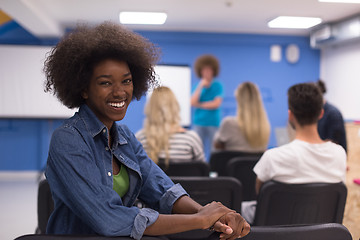 Image showing Portrait informal African American business woman