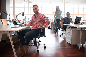 Image showing Portrait of young informal businessman