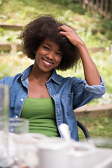 Image showing Portrait of Beautiful happy African-American girl