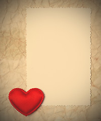 Image showing blank photo with red heart