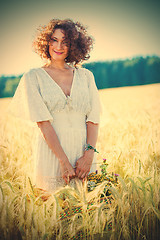 Image showing Pretty woman in field