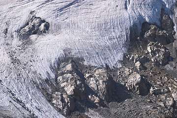 Image showing Ice and rocks, Alps, Italy