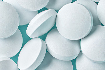 Image showing white pills macro