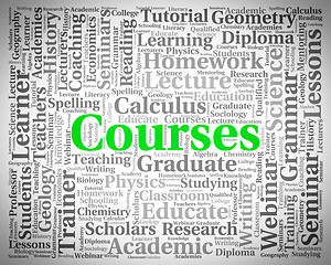 Image showing Courses Word Indicates Programme Words And Syllabus