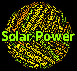 Image showing Solar Power Represents Alternative Energy And Sun