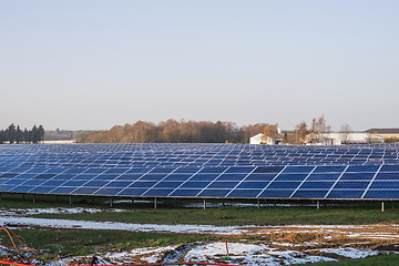 Image showing Solar cell park in the winter