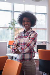 Image showing Portrait of a young black  casual business woman