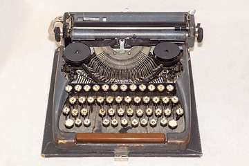 Image showing Vintage typewriter with Russian letters