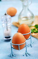 Image showing boiled chicken eggs