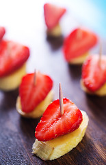 Image showing canape with fruits