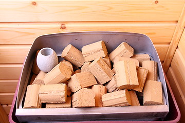 Image showing Stones on a sauna stove