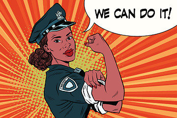 Image showing Woman COP we can do it