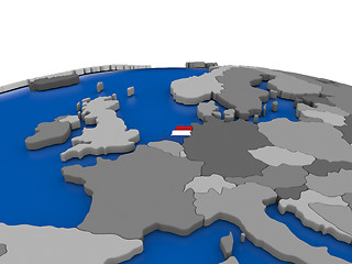 Image showing Netherlands on 3D globe