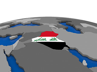 Image showing Iraq on 3D globe