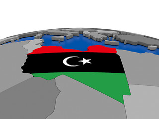 Image showing Libya on 3D globe