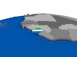 Image showing Sierra Leone on 3D globe