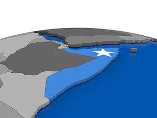 Image showing Somalia on 3D globe