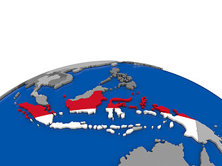 Image showing Indonesia on 3D globe