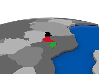 Image showing Malawi on 3D globe