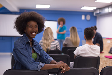 Image showing Portrait informal African American business woman