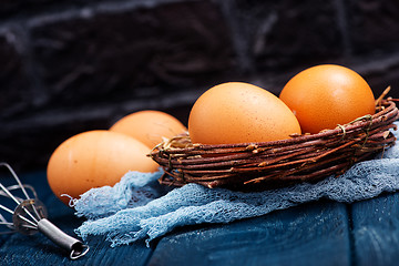 Image showing raw chicken eggs