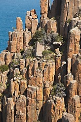 Image showing Rugged coastline cliffs